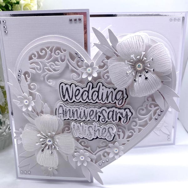 Personalised - Luxury Wedding anniversary card boxed