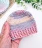 Crochet Newborn Baby Beanie Hat - Pebble Beach - Summer Seconds 