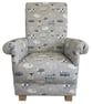 Children's Sheep Grey Armchair iLiv Baa Fabric Lambs Kids Chair Girls Seat Boys - Image 1