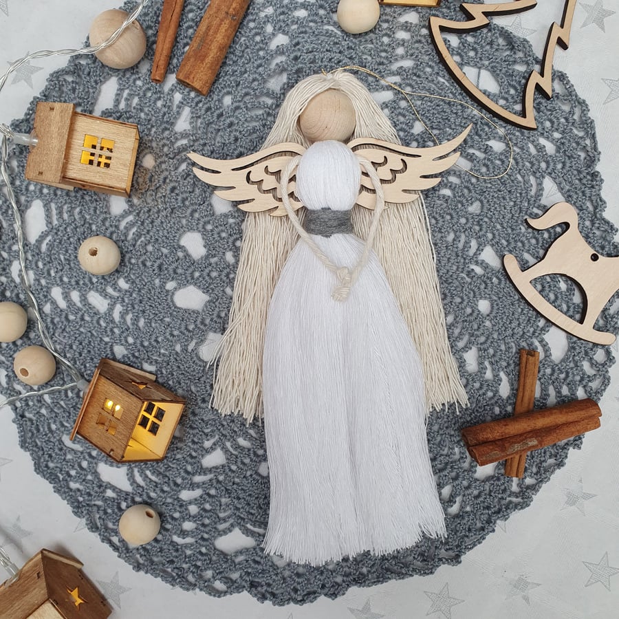 Macrame Angel Christmas decoration