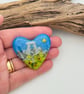 Standing Stones and Flowers Fused Glass Heart - Image 4