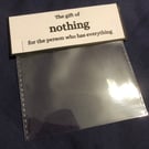 Novelty gift, the gift of nothing joke gift