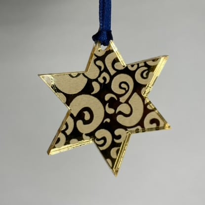 Gold mirrored star