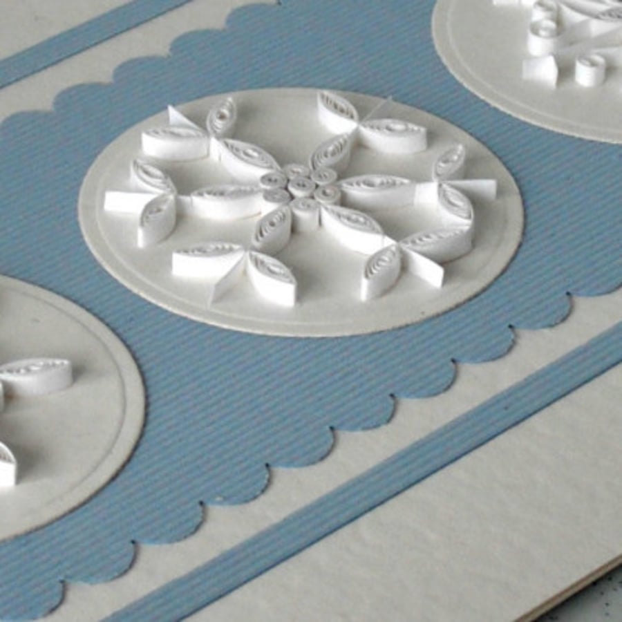 Quilled snowflakes Christmas card