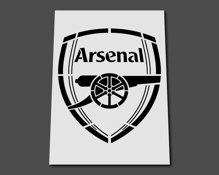 Arsenal Football Stencil Crest Badge Reusable Template Wall Soccer Furniture