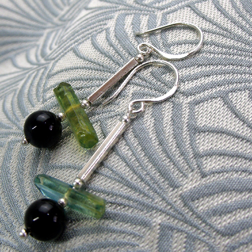 Long Drop Earrings UK, Long Handmade Semi-Precious Earrings DD26