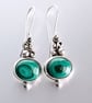 Malachite dangle earrings - Image 1