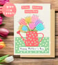 Plantable Mother's Day Card Card, Wildflower Seed Paper, Ecofriendly
