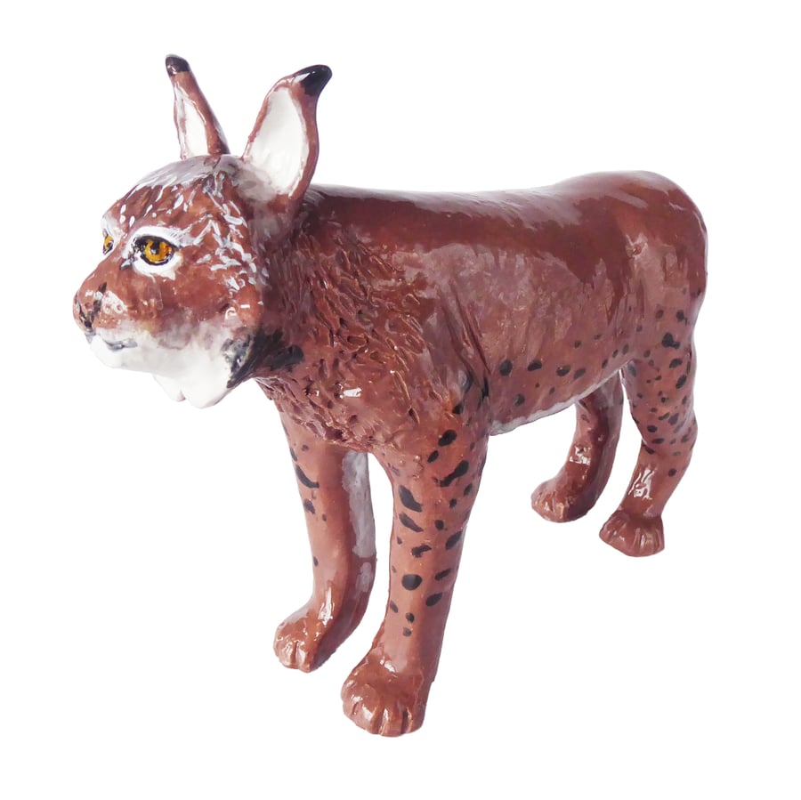 Lynx Ceramic Ornament - Hand Built