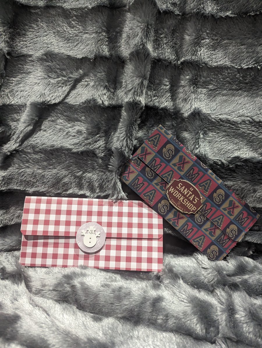 Two Pack Christmas Money or Voucher Wallet