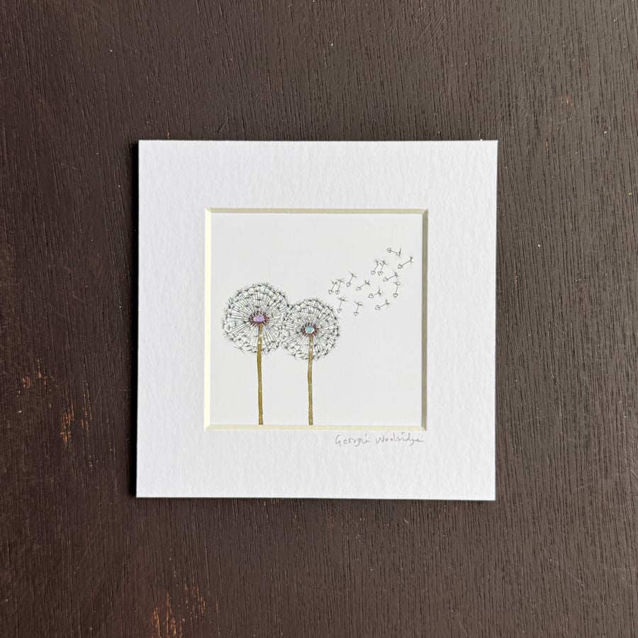 'Wish Couple' 5" x 5" Mounted Print