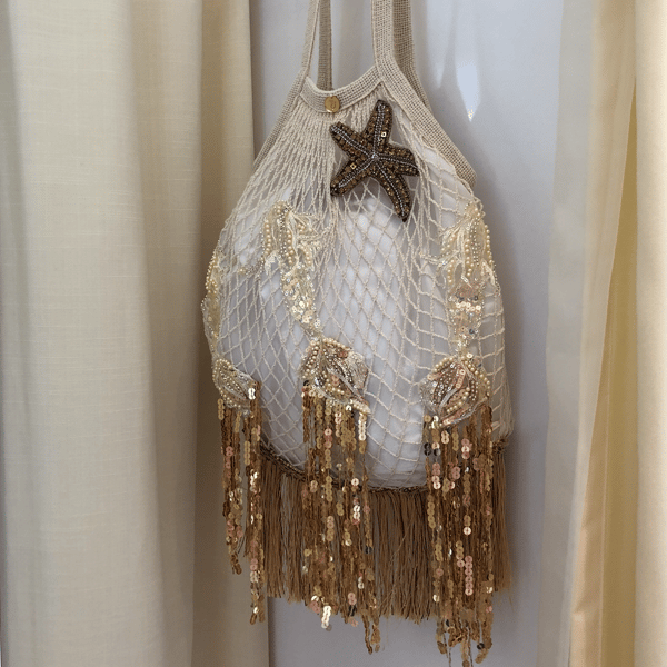 Mermaid Embellished Beach Bag 