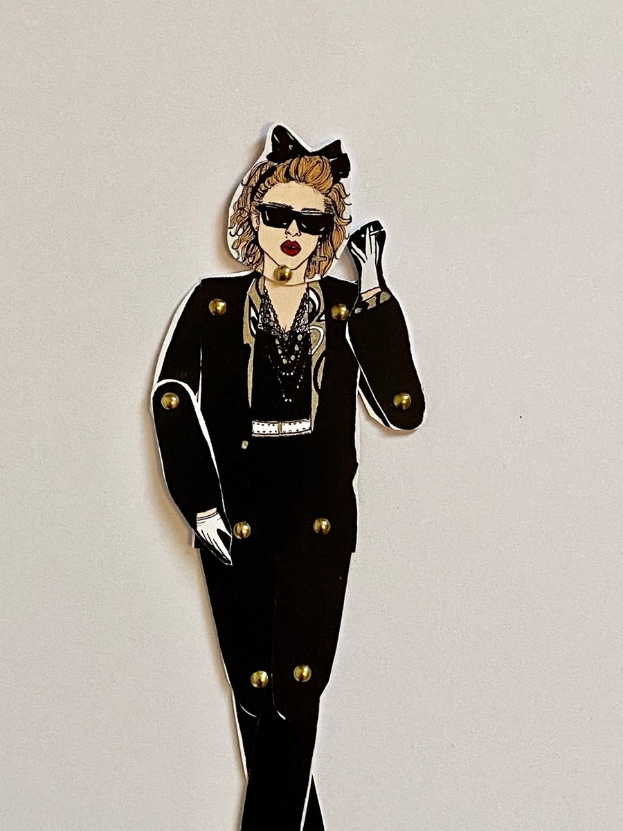 Madonna paper doll, articulated dolls, Madonna print, Madonna gift, music gifts,