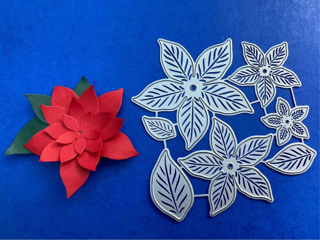 NEW Splendid Poinsettia Christmas Flower Metal Craft Cutting Die