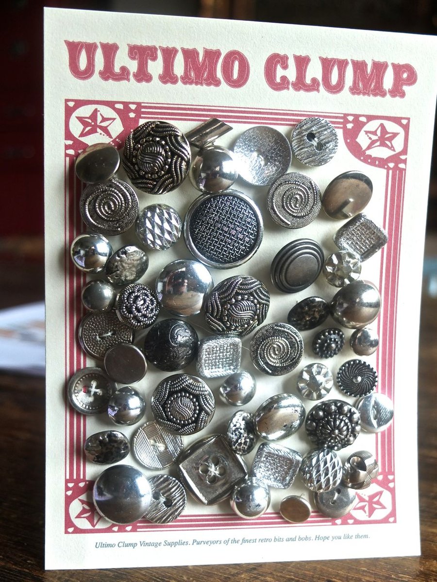 50 Vintage Silver Buttons