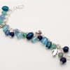 Blue seaside charm bracelet