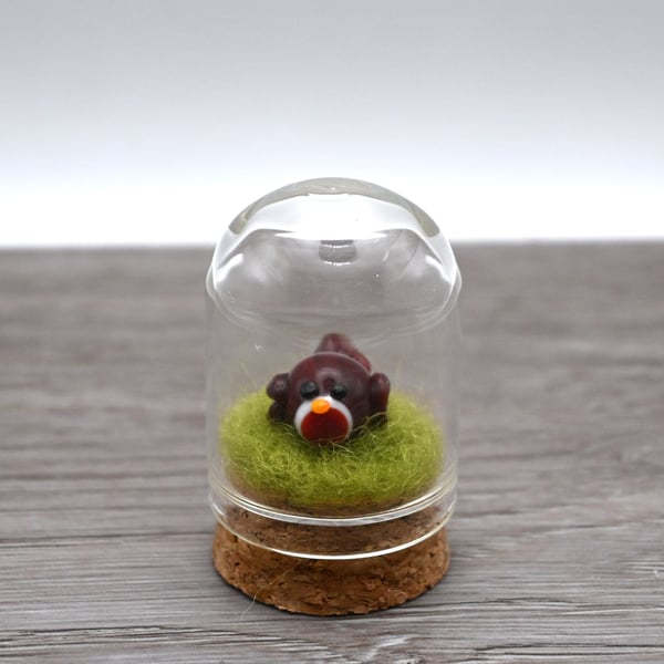 small glass robin keepsake figure