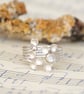 Sterling silver lichen ring with moonstone - Image 1