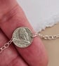 Owl Engraved Sterling Silver Coin Bracelet - Image 2