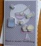 Have a Sweet Birthday Card - Pink Mixing Bowl & Cup Cakes - Image 3