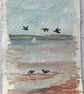 Geese at low tide hand painted art - Image 3