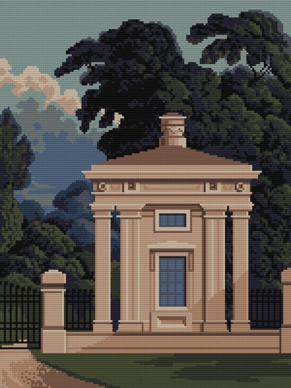 122 - Ackermann's Gate - Victorian Park Lodge Study - Cross Stitch Pattern