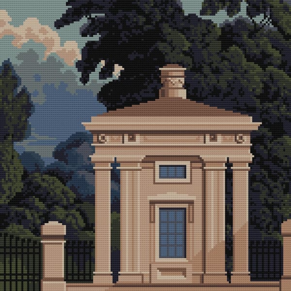 122 - Ackermann's Gate - Victorian Park Lodge Study - Cross Stitch Pattern