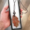 Oak Leaf Pendant Necklace  1