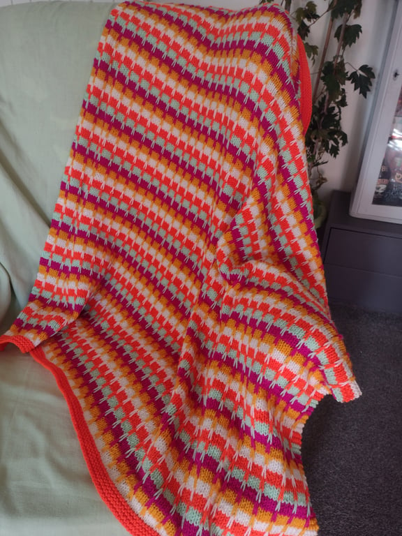 Colourful throw