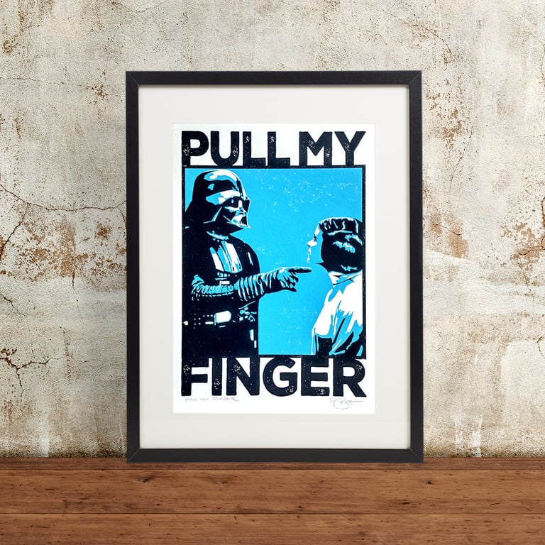 Star Wars Darth Vader 'Pull My Finger' Hand Pulled Screen Print