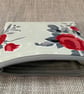 Fabric Coin Purse, Money Pouch, Zipped Purse, Purse, Card Holder, Red Rose - Image 3