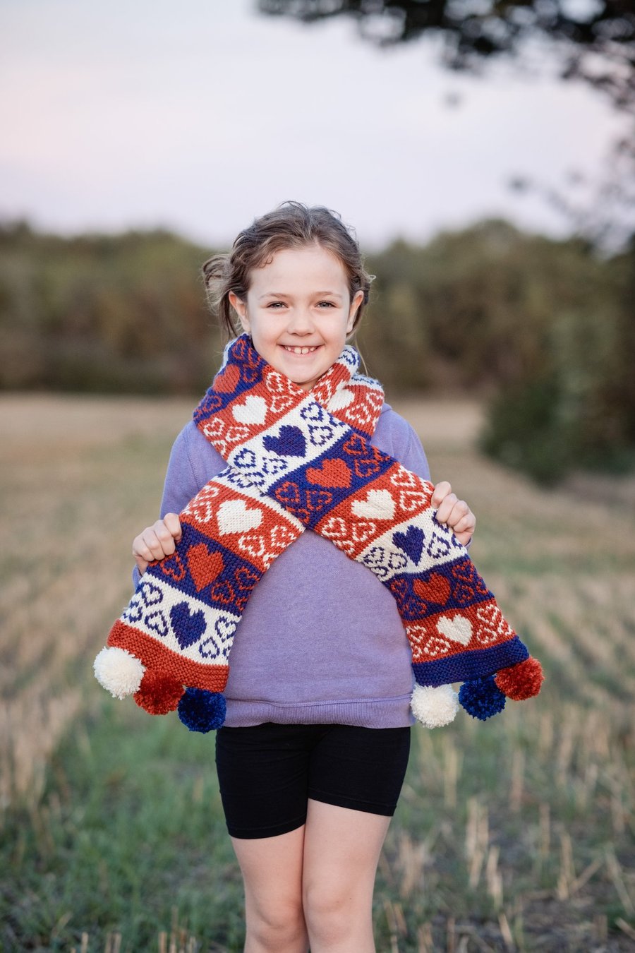 Klara Heart Scarf Knitting Pattern