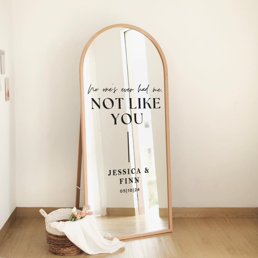 Not Like You 04: Custom Wedding Mirror Decal - Personalised Taylor Swift Sticker