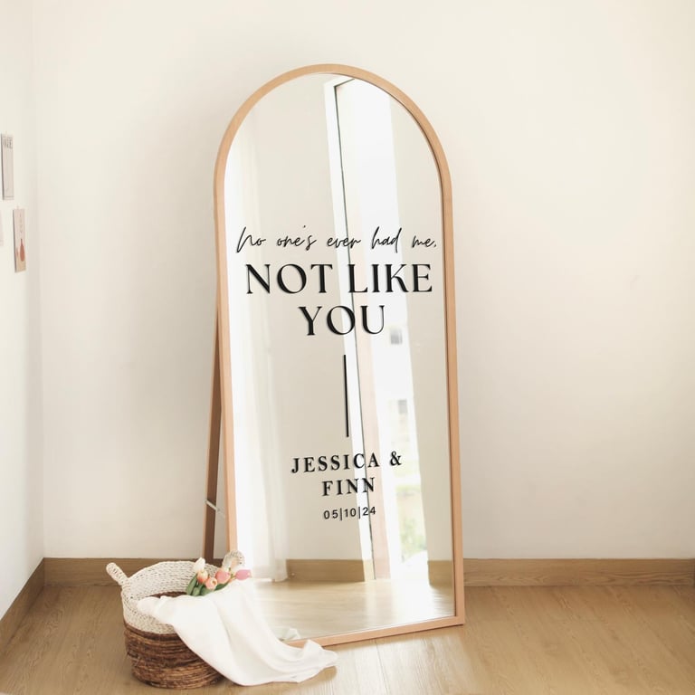 Not Like You 04: Custom Wedding Mirror Decal - Personalised Taylor Swift Sticker