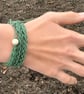 Hemp Bracelet. Bracelets. Green Wrap Bracelet. Hemp Jewellery. Casual Jewellery. - Image 1