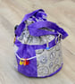 Small Drawstring Reversible Knitting or Crochet Project Bag - Image 1