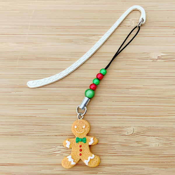 Gingerbread Man Bookmark. Metal Bookmark. Bookmarks. 