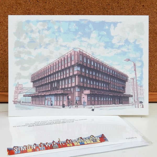 Bank House - Leeds Greetings Card