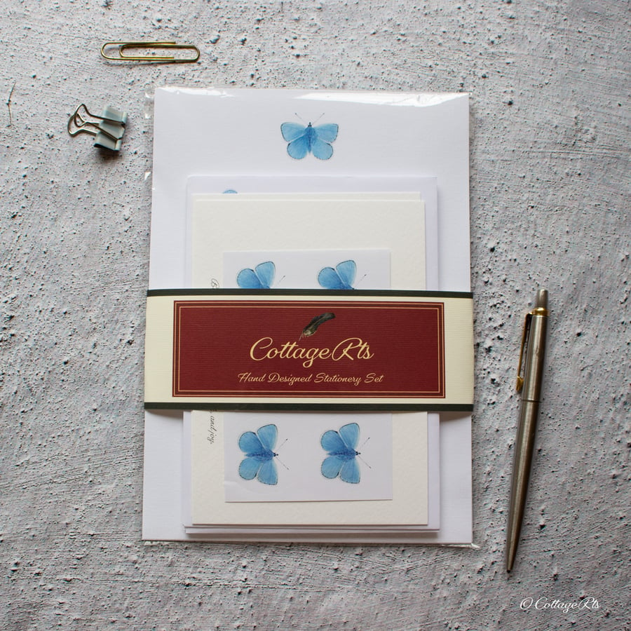 Butterfly Stationery Writing Set Hand Designed By CottageRts