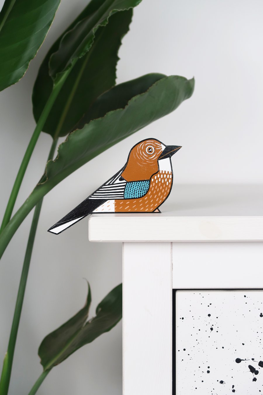 Jay bird door topper, british birds wall art, bird lovers gift idea.