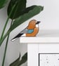 Jay bird door topper, british birds wall art, bird lovers gift idea.