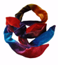 Skinny silk velvet scarf. - Image 3