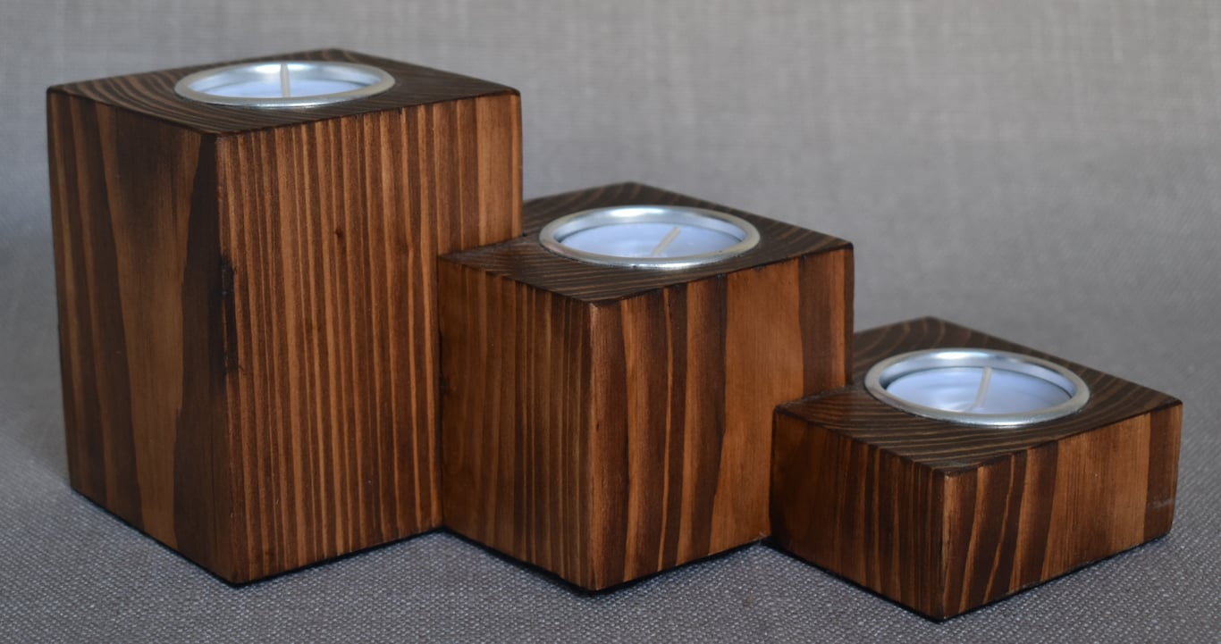 Wooden Tealight Holder