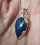Sterling silver and lapis tear pendant - Image 3
