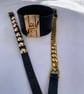 Stunning twist lock clasp cuff set, Italian leather, hand made, bespoke couture  - Image 2
