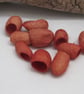 10 Madder Orange Naturally Dyed Silk Cocoons - Image 2