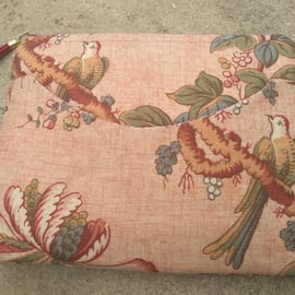 A padded IPad or Tablet Case in Vintage and Designer Label Fabric