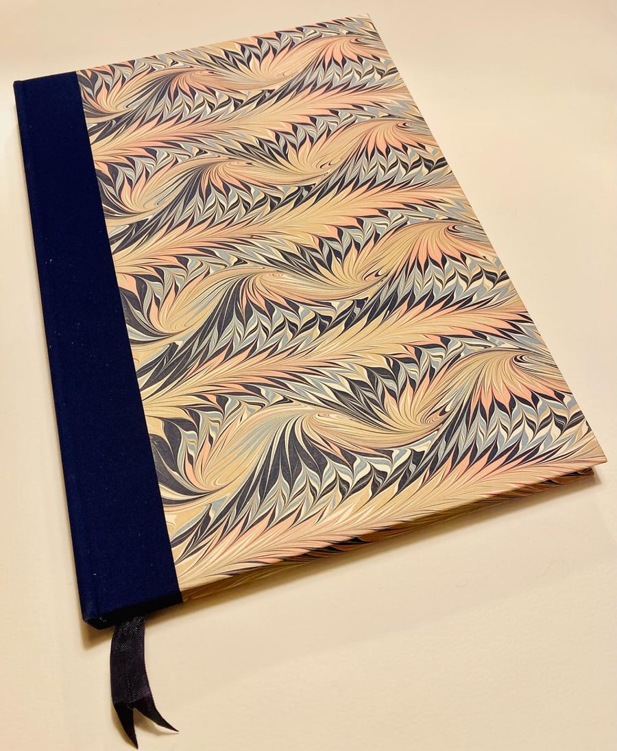 Marbled A4 Lined Notebook 