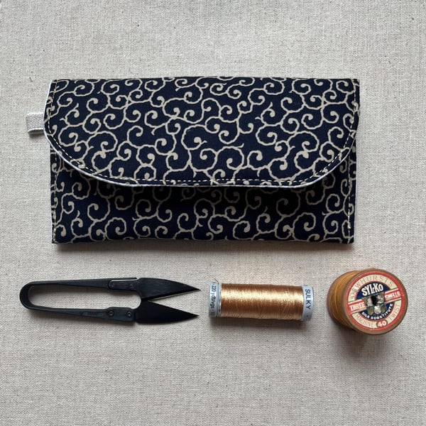 Glasses Case Japanese Pattern Fabric Swirls