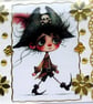 Pirate Prince - Hand Crafted Decoupage Greeting Card - Blank - 2995